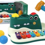 Gyerek xilofonos zongorácska krokodil – interaktív, oktató jellegű hangszeres játék