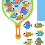 Búvár halak merítőhálóval