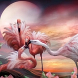 Norimpex gyémánt festés Rózsaszín flamingók 30x40 cm