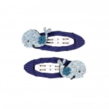 Hajcsatok csillogó bálnával - 2 db