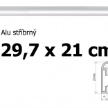 Alumínium keret ezüst A4 29,7x21 cm