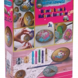 Kavicsfestés – csillámos egyszarvú