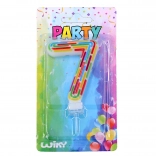 torta parti gyertya – 7-es szám, csíkok