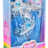 kis hercegnő szett kék szoknyával és kiegészítőkkel