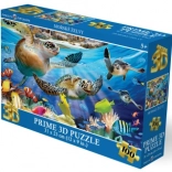 3D puzzle teknősös tengerpart, 48 darab