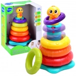 Interaktív rakosgatható piramis kiskacsával, hang- és fényhatásokkal