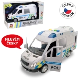 Rendőrségi furgon hanggal és fénnyel, lendkerekes 21 cm