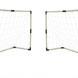 Két focikapu készlet eredményjelző táblával és kiegészítőkkel