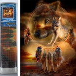 Gyémántfestés Álomfogó farkasokkal 30x40 cm