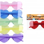 Karneváli műanyag szív alakú szemüveg