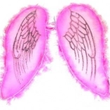 Rózsaszín angyal- és tünderszárnyak