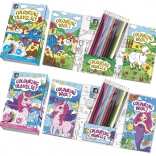 Kifestőfüzet 12 színes ceruzával praktikus tokban