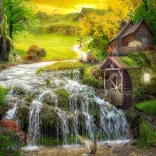 ENJOY puzzle – Rönkház a varázslatos pataknál, 1000 darab