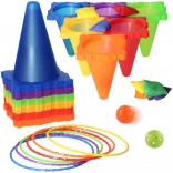 Woopie kültéri játékszett 3 az 1-ben – bóják, karikák és babzsákok, 30 darab