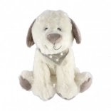 Plüss kutyus sállal 23 cm – fehér