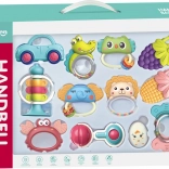 Állatok csörgők és rágókészlet 12 db