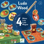 Djeco 4 játékos Ludo Wood készlet