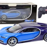 Bugatti Chiron távirányítható autó modell 1:14 méretarány kék