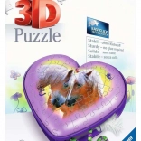 Ravensburger 3D puzzle szív Ló – ékszerdoboz 54 darab