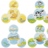 Goki Állatfigurás fa puzzle