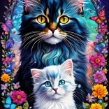 Puzzle Anya szeretete: Macskák 1000 darab