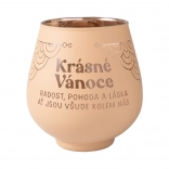 Tükrös gyertyatartó Szép karácsonyt