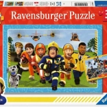 Puzzle Tűzoltó Sam akcióban 2x12 darabos