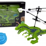 Kézzel irányítható zöld repülő dinoszaurusz helikopter
