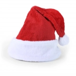 Karácsonyi piros sapka fehér szegéllyel és pompommal