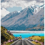 Számfestés a Hegyi úton 40x50 Vászon + Festékek + Ecsetek