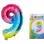Szivárvány lufi 9-es szám