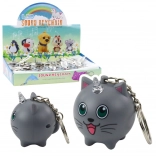 Egidis macska unikornis medál LED szarvval és hanggal, szürke