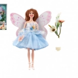 Tündér baba ízületes szárnyakkal és kiegészítőkkel