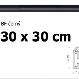 Műanyag keret 30x30 cm fekete