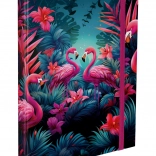 BAAGL A4-es füzetmappa flamingó mintával