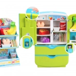 Hűtőszekrény polccal és élelmiszerekkel, effektekkel, 28 cm