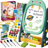 Kétoldalas mágneses tábla rajzoláshoz és számok, betűk tanulásához