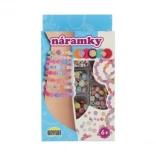 kreatív karkötőkészítő készlet műanyag gyöngyökkel dobozban