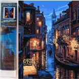Gyémántfestés Velencei csatorna 30x40 cm