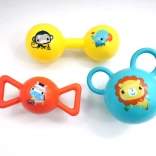 Fisher-Price színes babalabdák fogókkal, szett