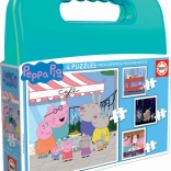 Peppa malacos kirakó bőröndben 4 az 1-ben