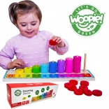 Woopie Green montessori fa számoló és színes kirakó, 56 darab