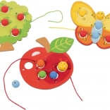 Fa fűzőcske játékok készlete – 3 db