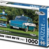 Retro autó puzzle Škoda 1000 MB VB (1967) – 1000 darab