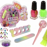 Cukorka alakú köröm- és sminkdíszítő készlet