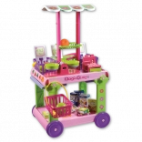 Androni guruló piaci stand 30 kiegészítővel, 85 cm magas