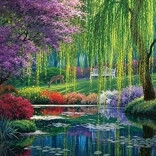 Gyémántszemes festés Nyár a parkban 30 × 40 cm