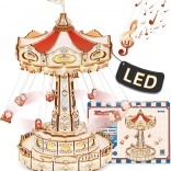 RoboTime 3D zenélő doboz kirakó – láncos körhinta LED-del és dallammal