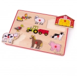 Bigjigs Toys gazdasági beillesztős puzzle