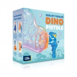 Dinoszaurusz buborékfújó pisztoly automata ventilátorral